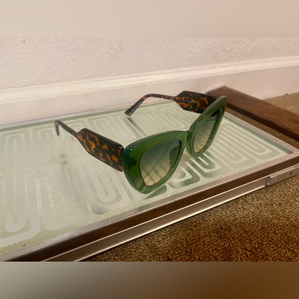 Green and Tortoiseshell Women's Sunglasses